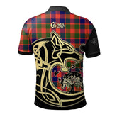 Clan Gow of Skeoch Tartan Polo Shirt Viking Wolf IM97 Gow of Skeoch Tartan Tartan Polo